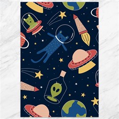 Seamless Pattern With Funny Aliens Cat Galaxy Canvas 12  X 18  by Hannah976