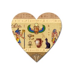 Egypt Horizontal Illustration Heart Magnet by Hannah976