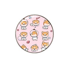 Set Kawaii Smile Japanese Dog Akita Inu Cartoon Hat Clip Ball Marker (10 Pack) by Hannah976