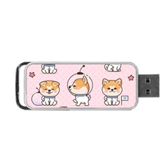 Set Kawaii Smile Japanese Dog Akita Inu Cartoon Portable Usb Flash (one Side) by Hannah976