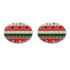 Ugly Sweater Merry Christmas  Cufflinks (oval) by artworkshop