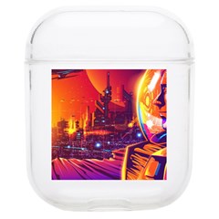 Far Future Human Colonization Soft Tpu Airpods 1/2 Case by Hannah976