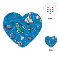 About Space Seamless Pattern Playing Cards Single Design (heart) by Hannah976