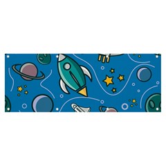 About Space Seamless Pattern Banner And Sign 8  X 3  by Hannah976