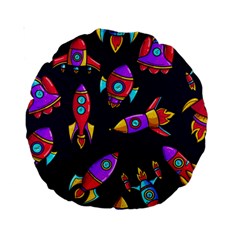 Space Patterns Standard 15  Premium Round Cushions by Hannah976