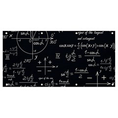 Mathematical Seamless Pattern With Geometric Shapes Formulas Banner And Sign 8  X 4  by Hannah976
