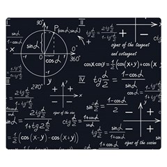 Mathematical Seamless Pattern With Geometric Shapes Formulas Premium Plush Fleece Blanket (small) by Hannah976