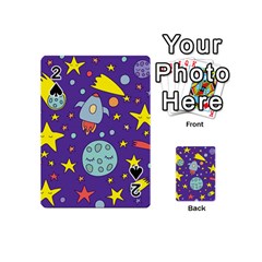 Card With Lovely Planets Playing Cards 54 Designs (mini) by Hannah976