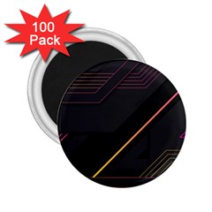 Gradient Geometric Shapes Dark Background 2 25  Magnets (100 Pack)  by Apen