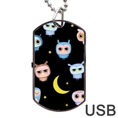 Cute Art Print Pattern Dog Tag Usb Flash (one Side) by Apen