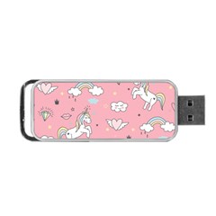 Cute Unicorn Seamless Pattern Portable Usb Flash (two Sides) by Apen