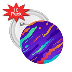 Multicolored Abstract Background 2 25  Buttons (10 Pack)  by Apen