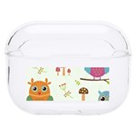 Forest Seamless Pattern With Cute Owls Hard PC AirPods Pro Case Front