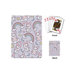 Seamless Pattern With Cute Rabbit Character Playing Cards Single Design (mini) by Apen