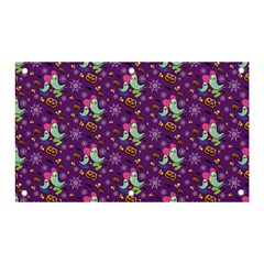 Pumpkin Ghost Skeleton Pattern Banner And Sign 5  X 3  by Jatiart
