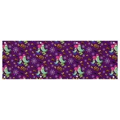 Pumpkin Ghost Skeleton Pattern Banner And Sign 9  X 3  by Jatiart