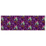 Pumpkin Ghost Skeleton Pattern Banner and Sign 12  x 4  Front