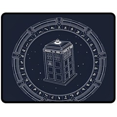 Doctor Who Bbc Tardis Fleece Blanket (medium) by Cendanart