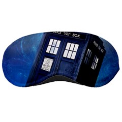 Tardis Doctor Who Space Blue Sleep Mask by Cendanart