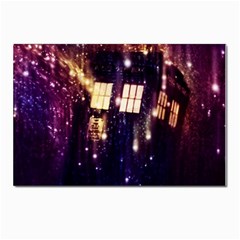 Tardis Regeneration Art Doctor Who Paint Purple Sci Fi Space Star Time Machine Postcards 5  X 7  (pkg Of 10) by Cendanart