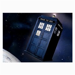 Tardis Doctor Who Planet Large Glasses Cloth (2 Sides) by Cendanart