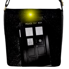 Doctor Who Space Tardis Flap Closure Messenger Bag (s) by Cendanart