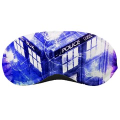 Tardis Doctor Who Blue Travel Machine Sleep Mask by Cendanart
