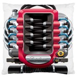 Car Engine Large Premium Plush Fleece Cushion Case (Two Sides) Back