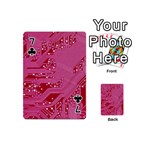 Pink Circuit Pattern Playing Cards 54 Designs (Mini) Front - Club7