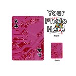 Pink Circuit Pattern Playing Cards 54 Designs (Mini) Front - ClubA
