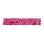 Pink Circuit Pattern Premium Plush Fleece Scarf (Mini) Front