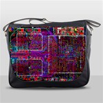 Technology Circuit Board Layout Pattern Messenger Bag Front
