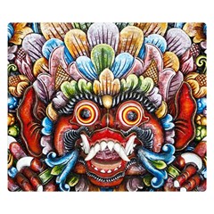 Wood Sculpture Bali Logo Two Sides Premium Plush Fleece Blanket (small) by Ket1n9