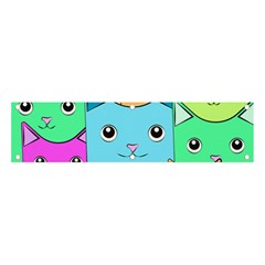 Cat Animals Cartoon Pattern Banner And Sign 4  X 1  by Cendanart