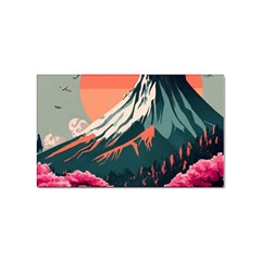 Mountain Landscape Sky Fuji Nature Sticker (rectangular) by Cendanart