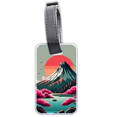 Mountain Landscape Sky Fuji Nature Luggage Tag (two Sides) by Cendanart