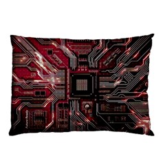 Chip Retro Technology Pillow Case by Cendanart