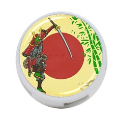 Meme Samurai Artwork Japaneses 4-port Usb Hub (one Side) by Cendanart