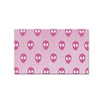 Alien Pattern Pink Sticker Rectangular (10 pack) Front
