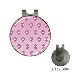 Alien Pattern Pink Hat Clips With Golf Markers by Ket1n9