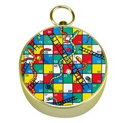 Snakes And Ladders Gold Compasses by Ket1n9