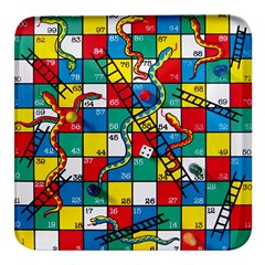 Snakes And Ladders Square Glass Fridge Magnet (4 Pack) by Ket1n9