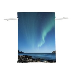 Aurora Borealis Lofoten Norway Lightweight Drawstring Pouch (l) by Ket1n9