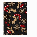 Christmas Pattern With Snowflakes Berries Small Garden Flag (Two Sides) Front