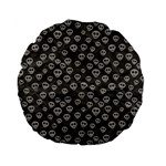Skull Halloween Background Texture Standard 15  Premium Flano Round Cushions Front