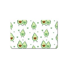 Cute Seamless Pattern With Avocado Lovers Magnet (name Card) by Ket1n9