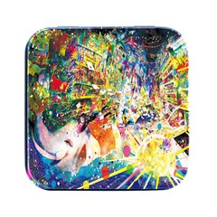 Multicolor Anime Colors Colorful Square Metal Box (black) by Ket1n9