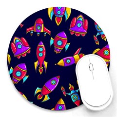 Space Patterns Round Mousepad by Hannah976