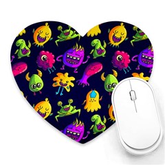 Space Patterns Heart Mousepad by Hannah976