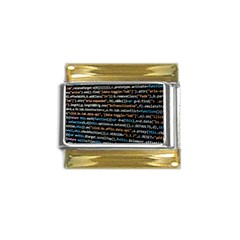 Close Up Code Coding Computer Gold Trim Italian Charm (9mm) by Hannah976
